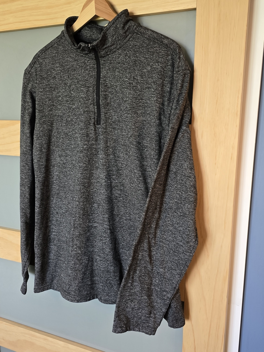 Men's Long Sleeve Quarter-Zip Pullover - Heather Charcoal